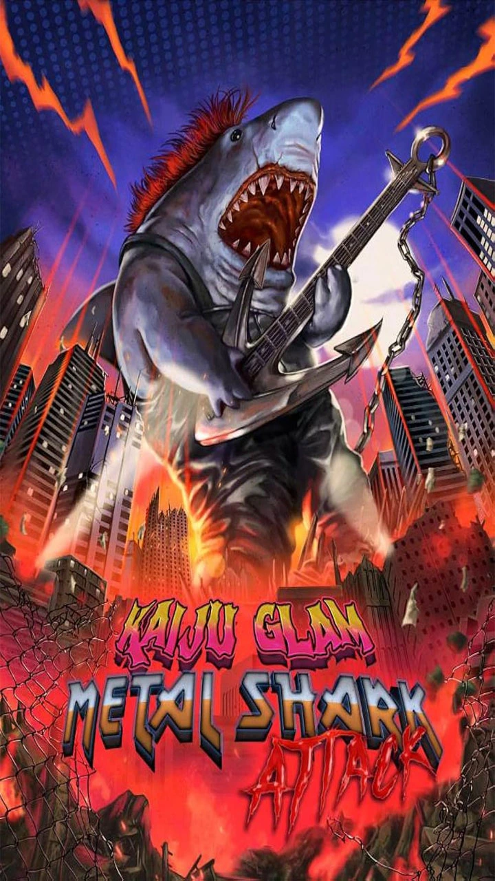 Anime Kaiju Glam Metal Shark Attack